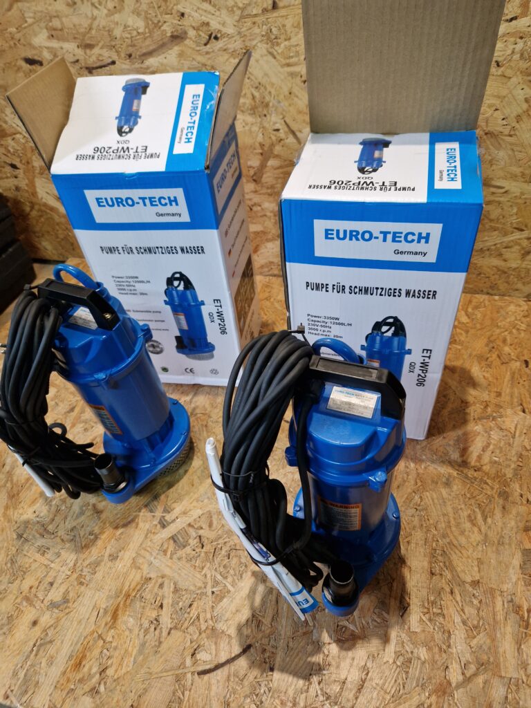 Pompa zatapialna Euro-tech 3350 W 12500 l/h pływak