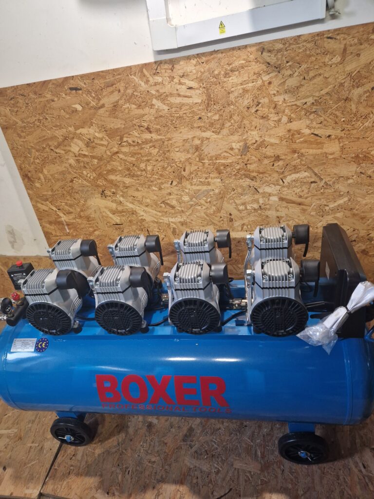 Kompresor 8 Bar kompresor Boxer bx-1014 bezolejowy 220L sprężarka powietrza cichy
