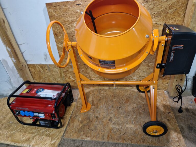KRAFT DELE BETONIARKA MIESZALNIK 160L 230V HAMULEC ŻELIWNY WIENIEC KD495 plus agregat prądotwórczy Agregat Prądotwórczy 3 kw Siła 230 v 3000 wat germany
