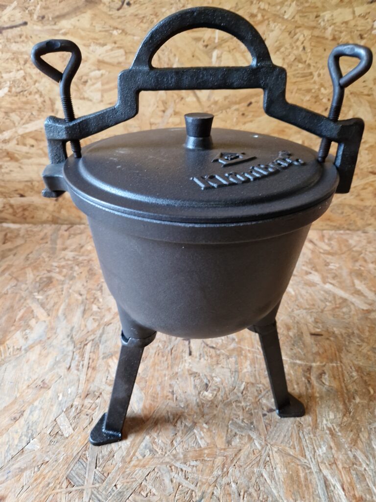 KOCIOŁEK ŻELIWNY EMALIOWANY GARNEK MYŚLIWSKI 5L