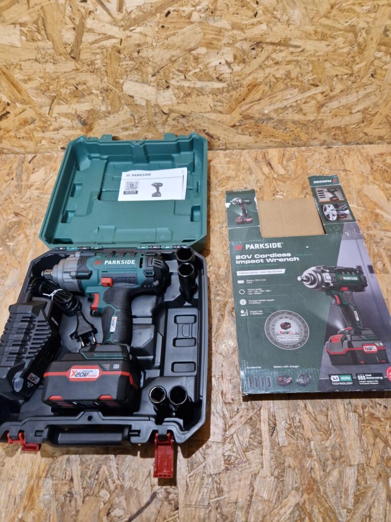 PARKSIDE akum. wkrętarka udarowa PASSK 20-Li C4 20 V akumulator i ładowarka