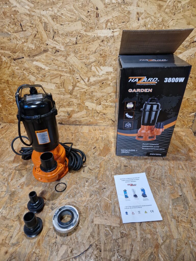 POMPA DO SZAMBA WODY Z DODATKOWYM NOŻEM TNĄCYM Hazard