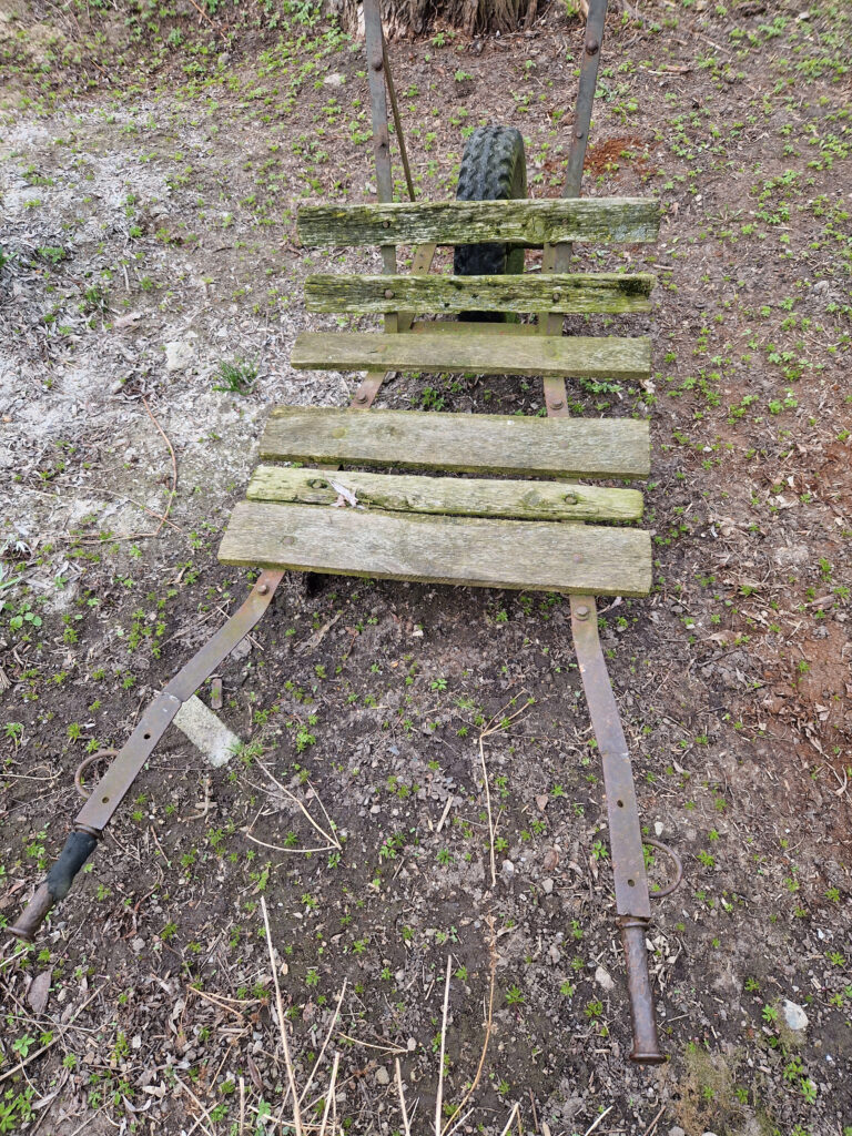 Solidna taczka metalowa 180 cm – klasyk / do ogrodu / burtowa / retro