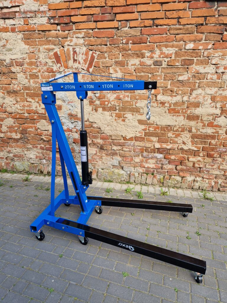 Żuraw warsztatowy GEKO G02080 to solidny, hydrauliczny podnośnik