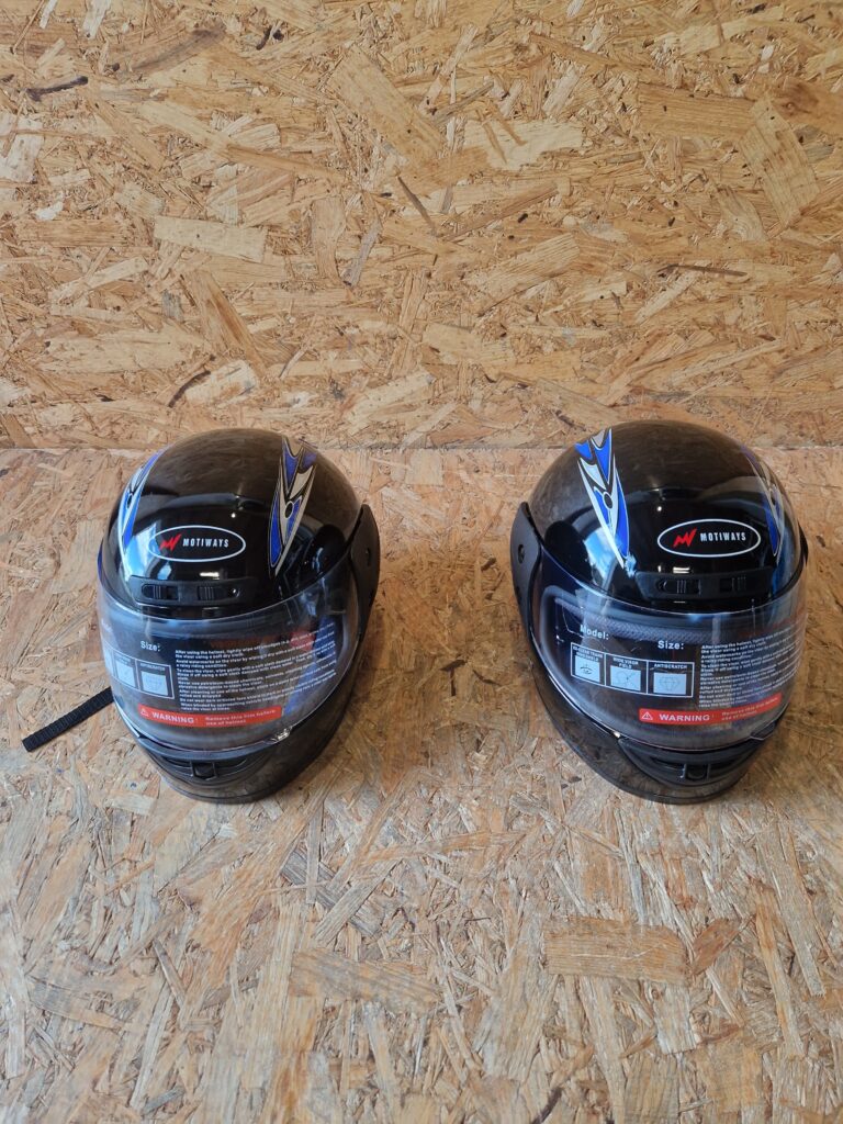 Kask Motocyklowy Motiways – Czarny Połysk (Uniseks / Uniwersalny)
