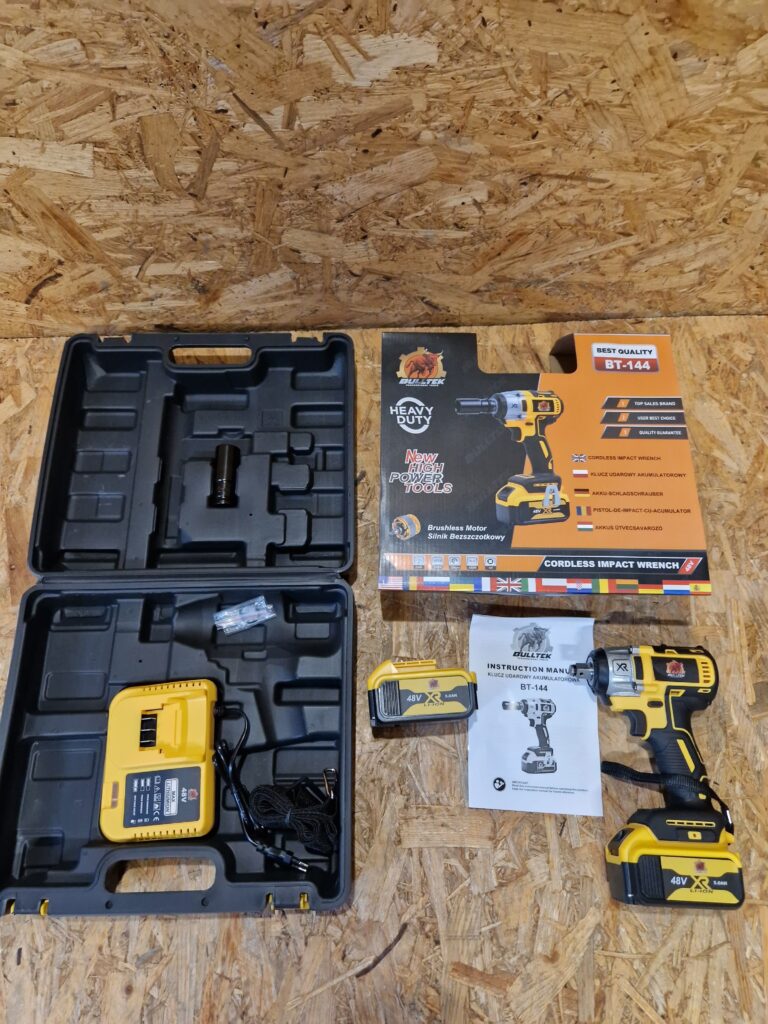 AKUMULATOROWY KLUCZ UDAROWY BULLTEK BT-144 480 Nm / 48V / 5.0 Ah