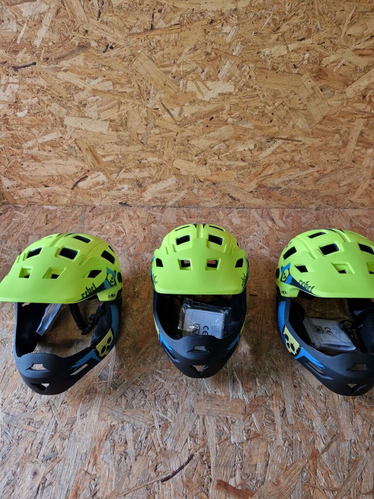 Kask Rowerowy i na Hulajnogę S-BIKE Full Face KS11 – Yellow/Black