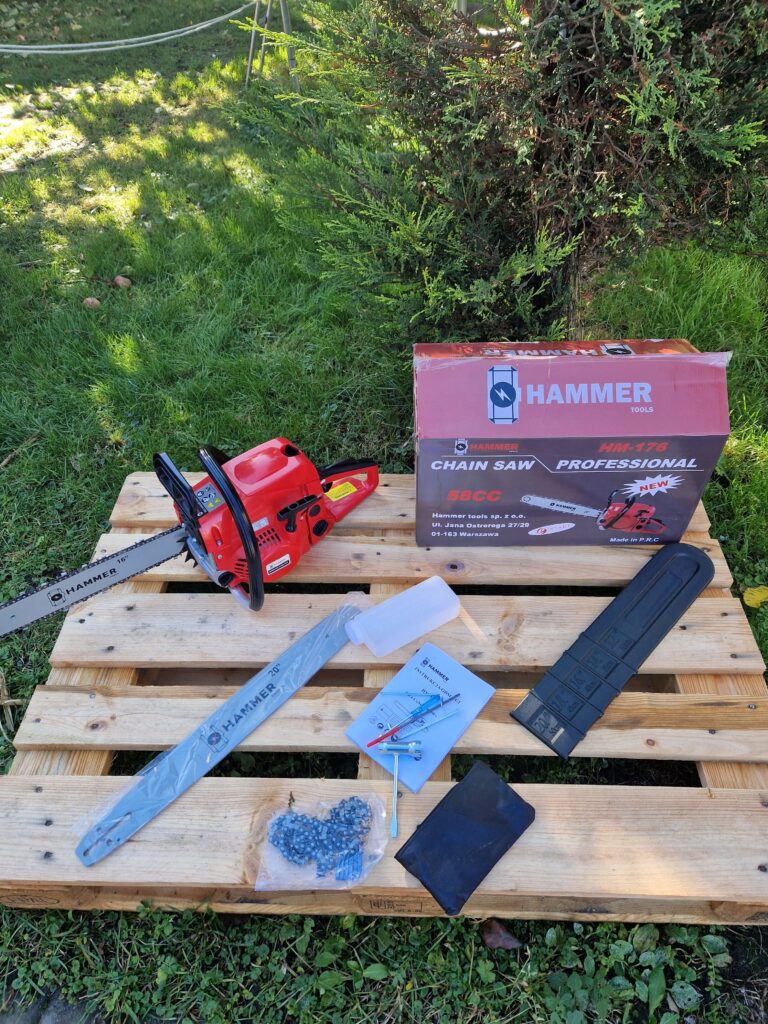 Piła Spalinowa Hammer Tools HM-176 | 3.25 KM 58cc | ZESTAW
